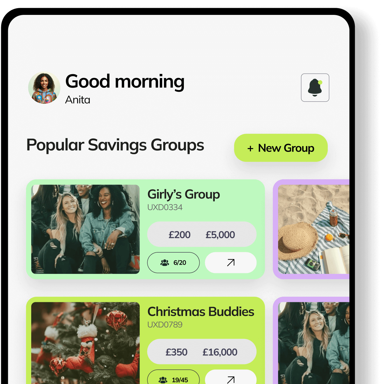 Saving Made Easy App Interface